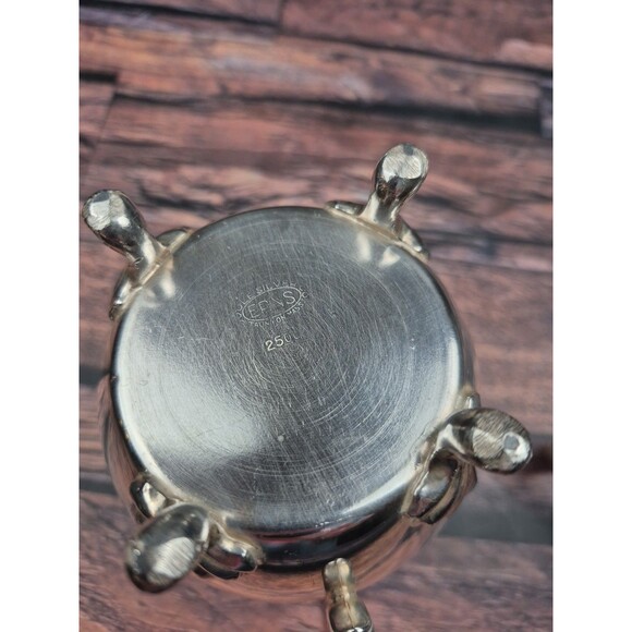 VTG Poole Silver Company 2500 Old English Style Footed Creamer & Open Sugar Bowl - Picture 7 of 15